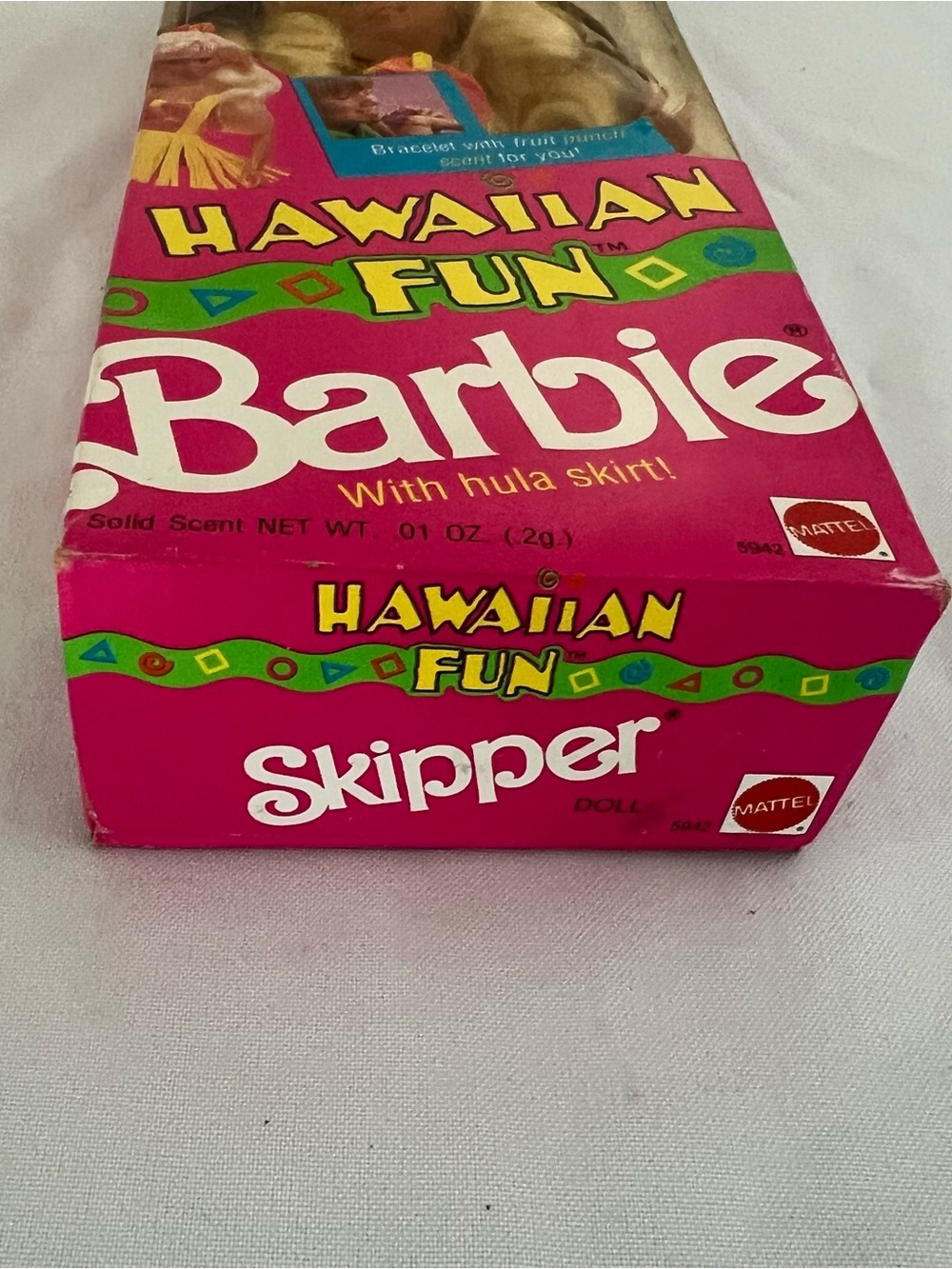 Vintage 1990 Skipper Barbie Hawaiian Fun Blonde Doll in Tropical Swimsuit - Picture 4 of 8